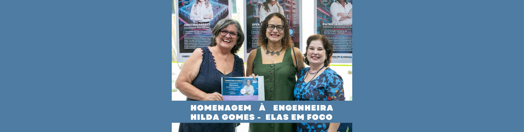 Senge-PE homenageia engenheira Hilda Gomes em exposição do Programa Mulher do Crea-PE