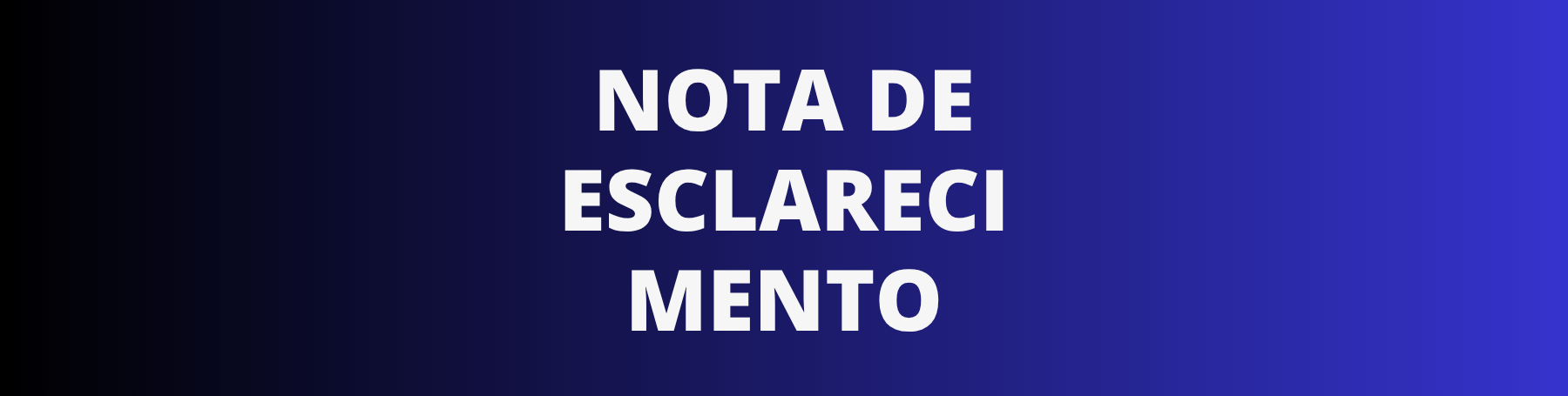 Nota de Esclarecimento